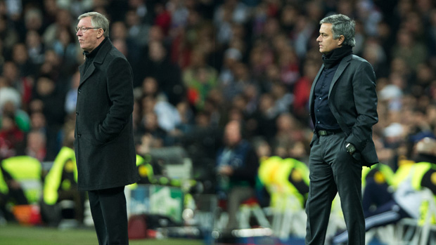 Sir Alex Ferguson and Jose Mourinho meet at the Bernabeu